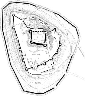 Plan de la forteresse de Mauzun